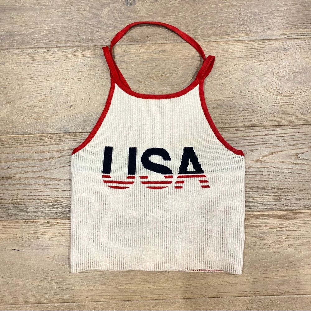 Hollister halter usa knit strap top